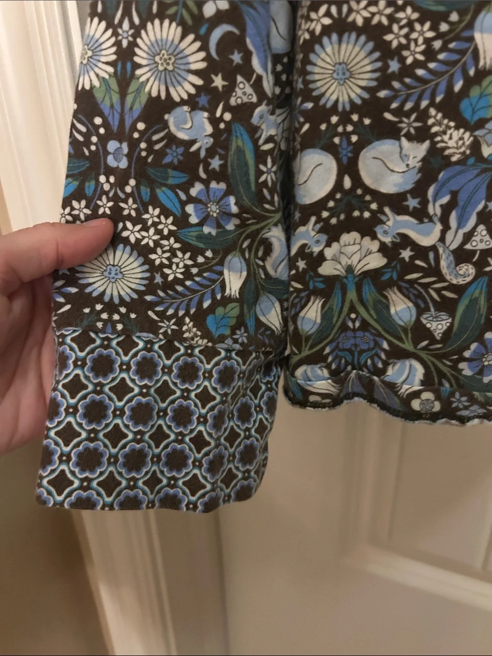 Vera Bradley M Blue Floral Print  Pajama Set